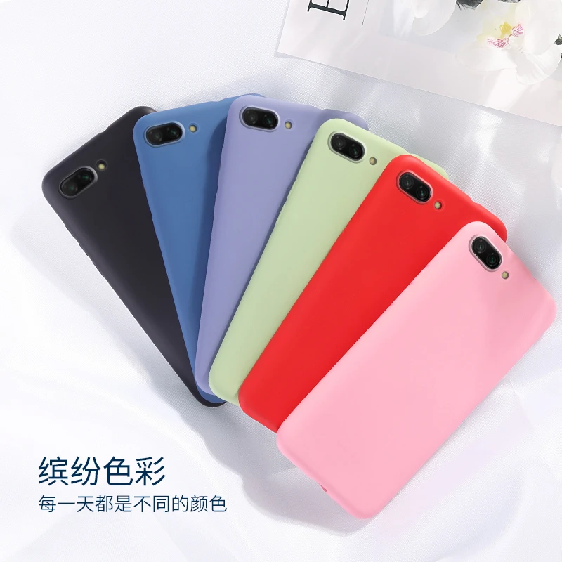 

Candy TPU Case For Huawei Nova 5T Case Carbon Fiber Solid Color Liquid Phone Case For Huawei Nova 5T Cover Honor 9X 8X 10 20 Pro