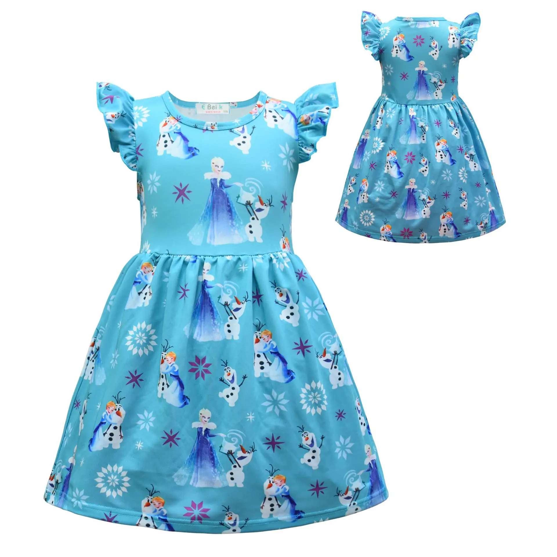 Женское платье принцессы Elf летнее с цветочным принтом и оборками без рукавов |