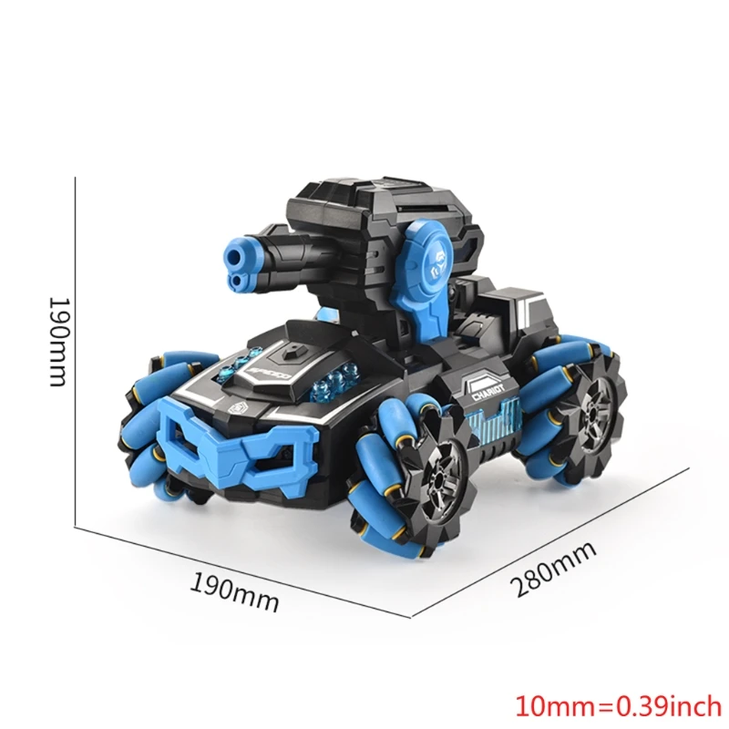 

Remote Control Stunt Car Tank 2.4G 4WD 360 Degree Rotating Turret Angle Adjustable RC Water Bomb Children Fighting Vehicle