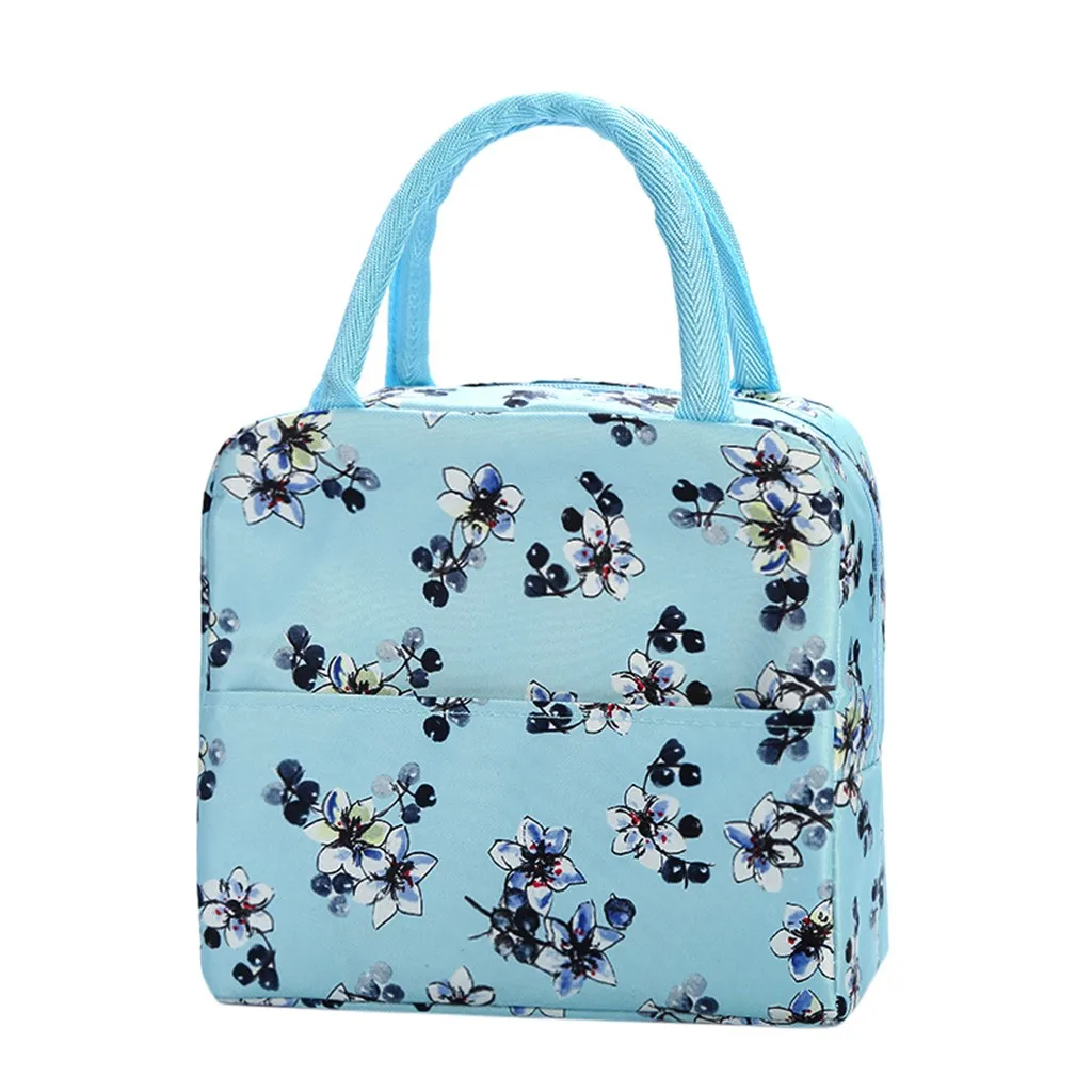 

Women Portable Lunch Bag Insulated Thermal Cartoon Printed Large Capacity Waterproof Oxford Lunch Bag Outdoor Picnic Bags Bolsas