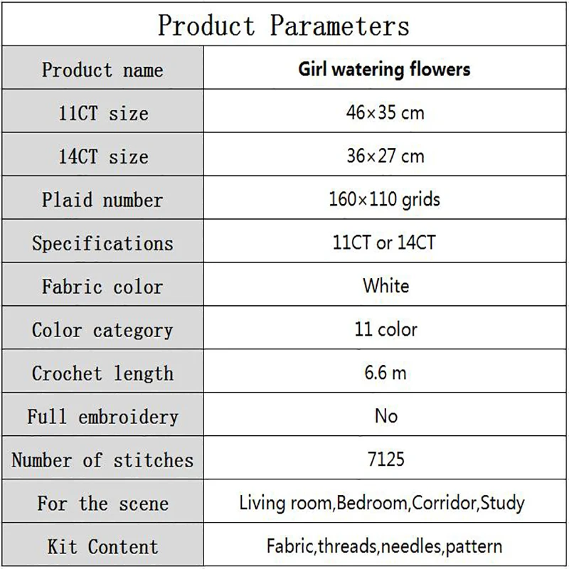 Наборы для вышивки сделай сам картина из мультфильма полив цветов DMC 11ct 14ct