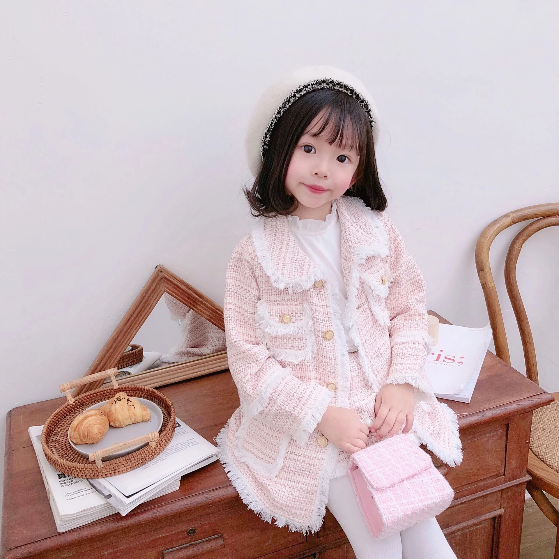 Осенне зимний комплект из двух предметов с брюками для девочек|Комплекты одежды