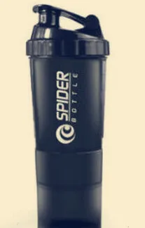 black 500ml 500ml Протеин шейкер блендер миксер чашки спортивной тренировки фитнес, тренажерный зал Многофункциональный BPA бесплатно бутылка для коктейля, Воды Контейнер - Цвет: black 500ml