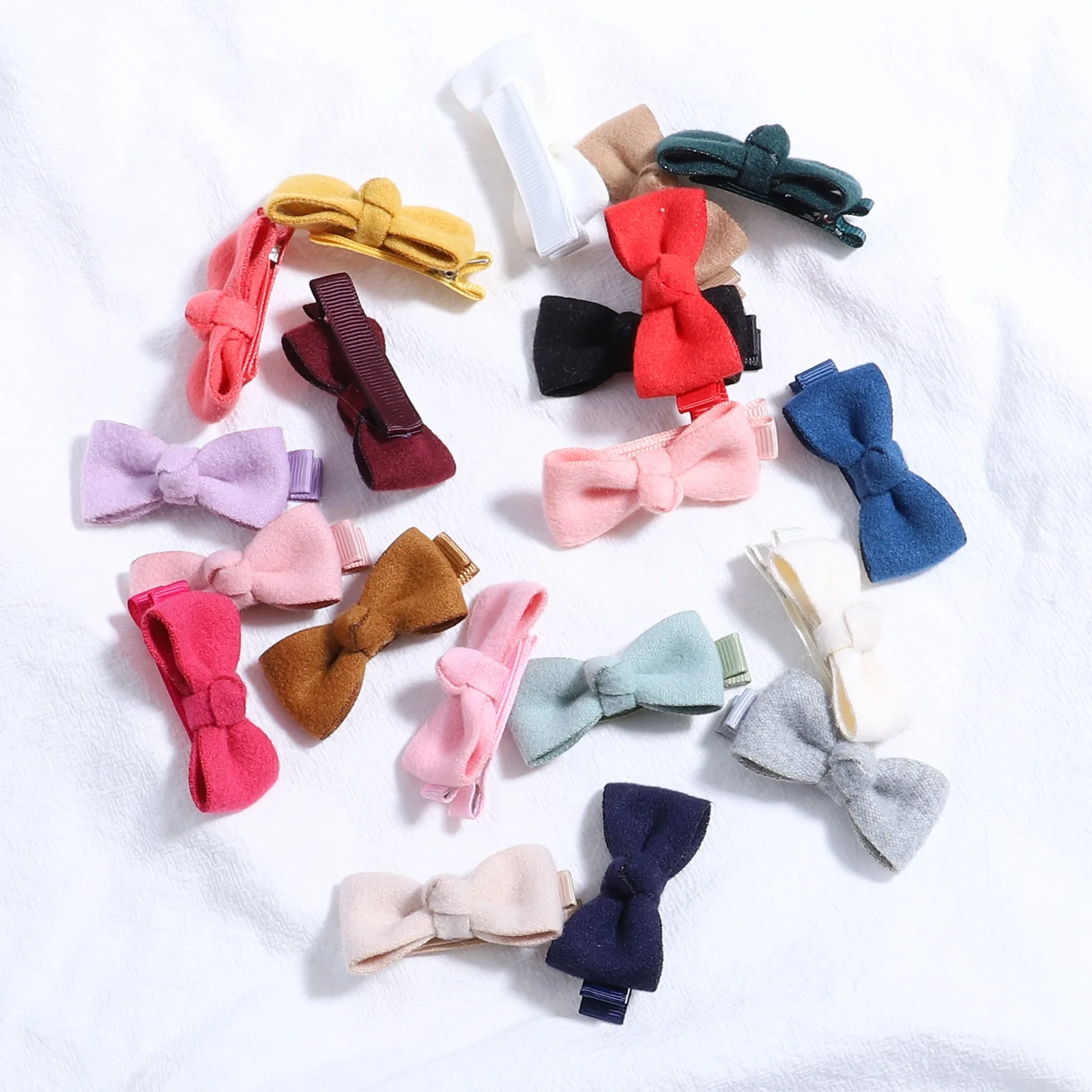

2.5Inch Solid Color Hair Clip Two Layer Ribbon Hair Bows For Girls Cute Hair Pin Hairgrip New Headwear Kids Hair Accessories