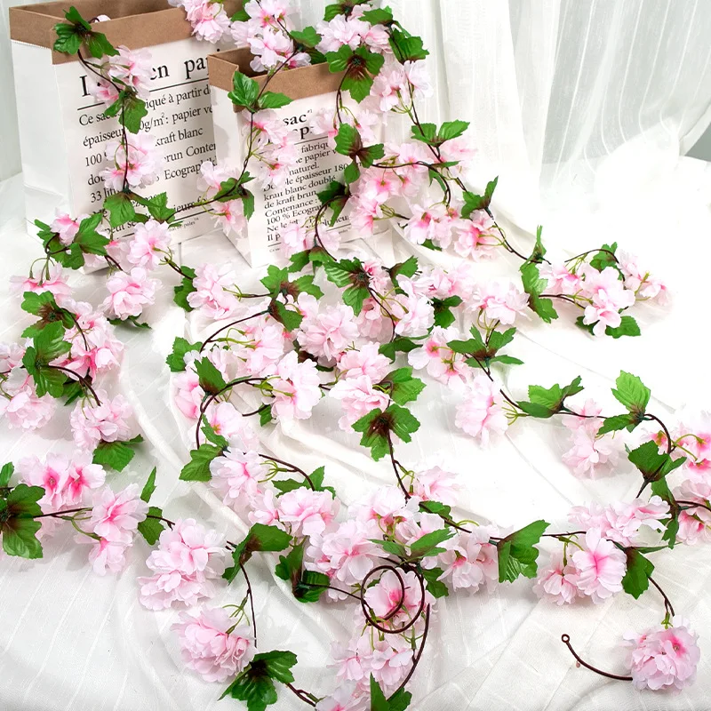 

Искусственный цветок вишни для свадьбы вечеринки сада дома студийной съемки DIY Рождественский Декор яркий цвет 176 см имитация цветов