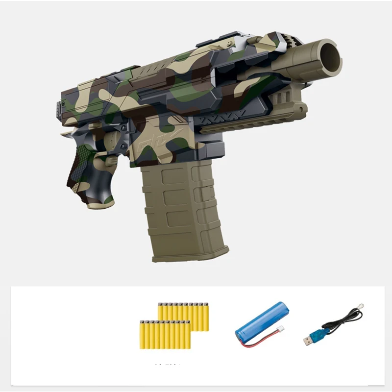 Single shot Camoufla Наружная Безопасная электрическая игрушечная винтовка детский подарок Дротика бластерный игрушечный пистолет Электрический взрыв мягкая пуля пистолет костюм для мальчика Рождественский подарок - Цвет: Single shot Camoufla