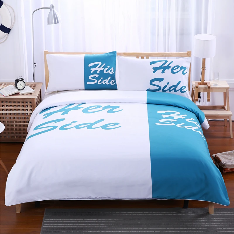 His&ampher Side Home Textile Europe and the European three set bedding printing quilt couple oversized comfortable no bed linen | Дом и сад