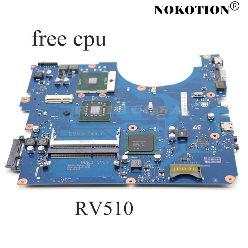 Материнская плата NOKOTION для ноутбука Samsung RV510 BA41 01323A BA92 06564A GL40 DDR3 материнская с