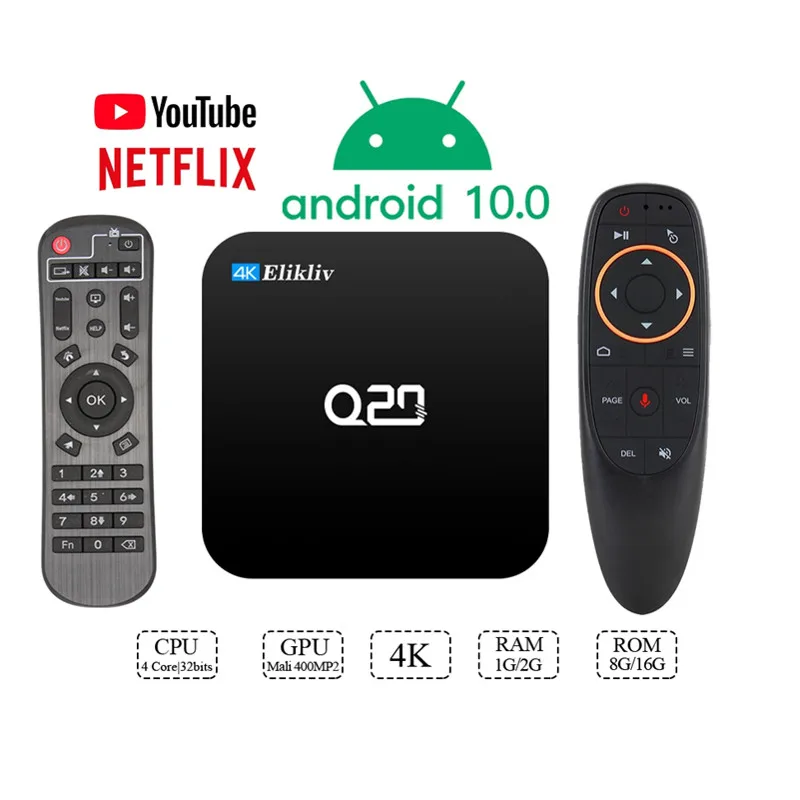 ТВ приставка на Android 10 2 ГБ 16 4K Youtube Netflix медиаплеер 3D видео 4G 5 ГГц Wi Fi Ip для Smart