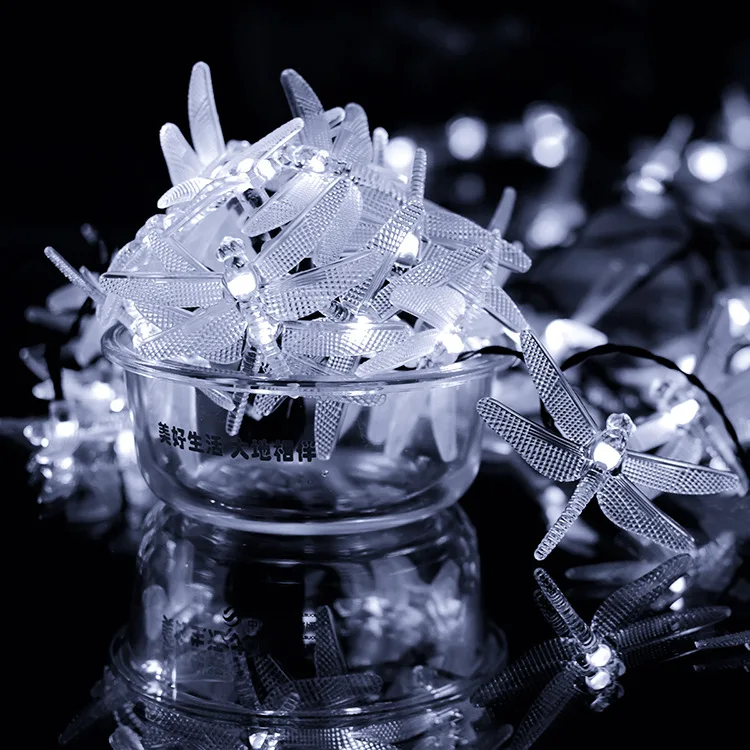 

20/50 LEDS Dragonfly Solar Lamp Power LED String 5M/7M Fairy Lights Solar Street Garland Garden Christmas Decoration for Outdoor