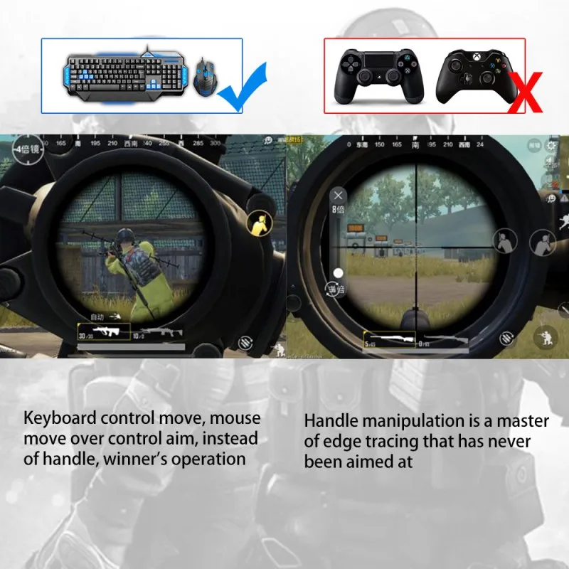 Клавиатура Мышь мыши USB приемник преобразования штекера и игровой адаптер