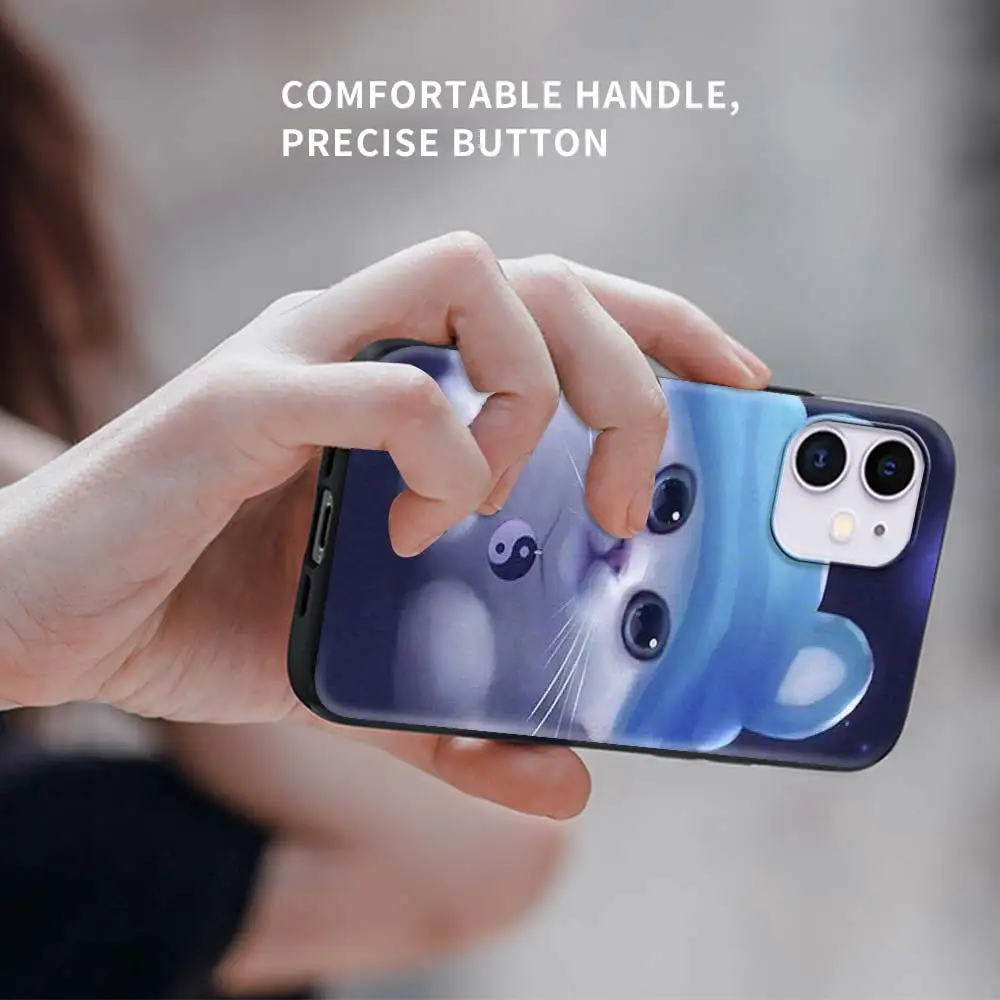 

Tpu Phone Case For Apple iPhone 7 11 12 Pro XR X 6 6S XS Max 5 5S 8 Plus SEF Soft Coque Mobile Cover Cute Animal Cat