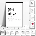 Ukiyo Yugen Betsubara, японская настенная живопись, постеры и принты, настенные картины для декора гостиной