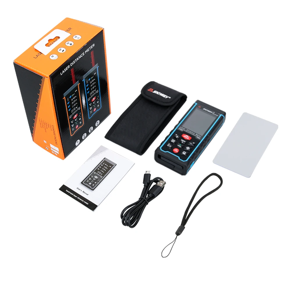 Лазер SNDWAY дальномер 80M120M Rolutte Дальномер Лента дальномера ЖК дисплей Камера