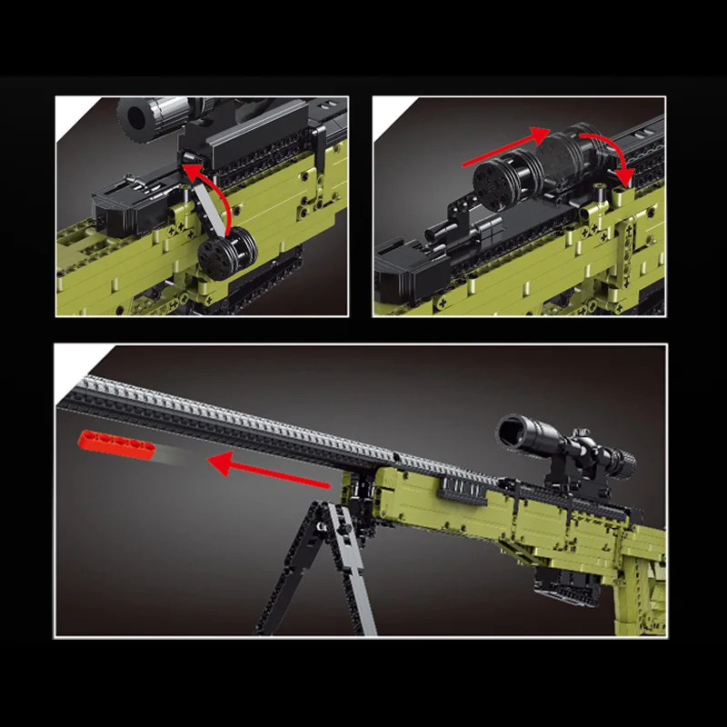 MOULD KING 14010 AWM Sniper Rifle Block Gun MOC Technical Building Blocks Bricks Children Boys Gifts Toys | Игрушки и хобби