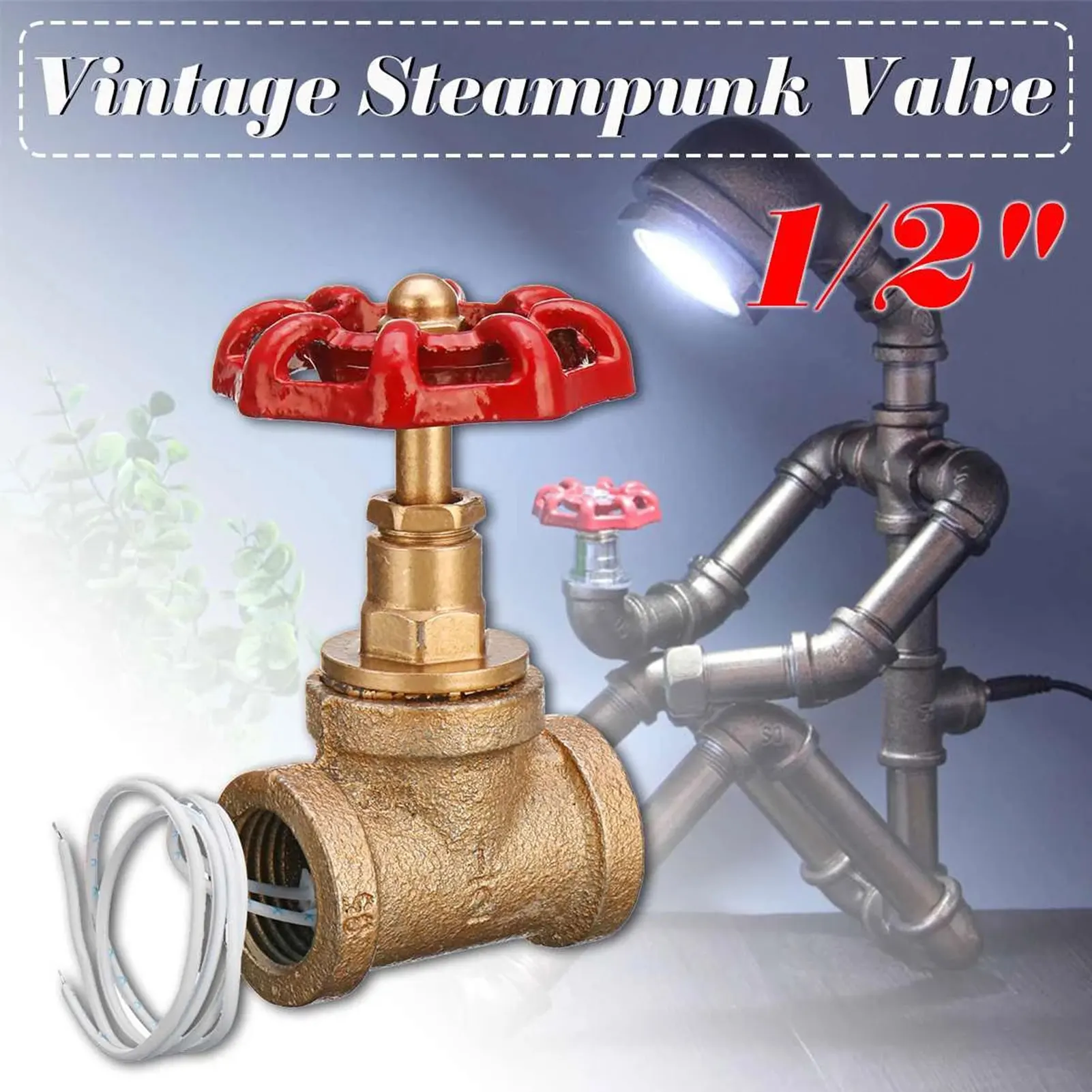 1/2 дюймов запорный клапан светильник переключатель с проводом для лампа Лофт