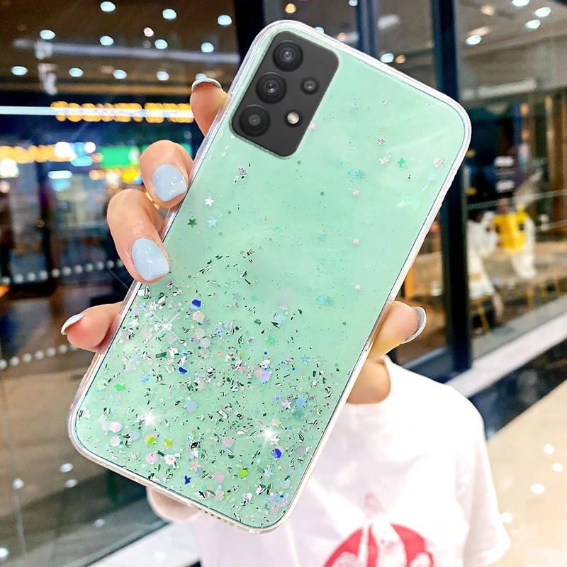 

Bling Glitter Star Case For Samsung Galaxy A12 A01 EU A02 M02 A02S A10 A10s Cases A11 A20e A20s A21 EU A21S A30 A31 Cover Funda