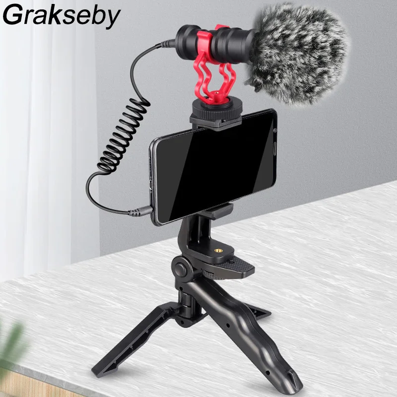 Мини микрофон для телефона профессиональный конденсаторный видеокамеры с