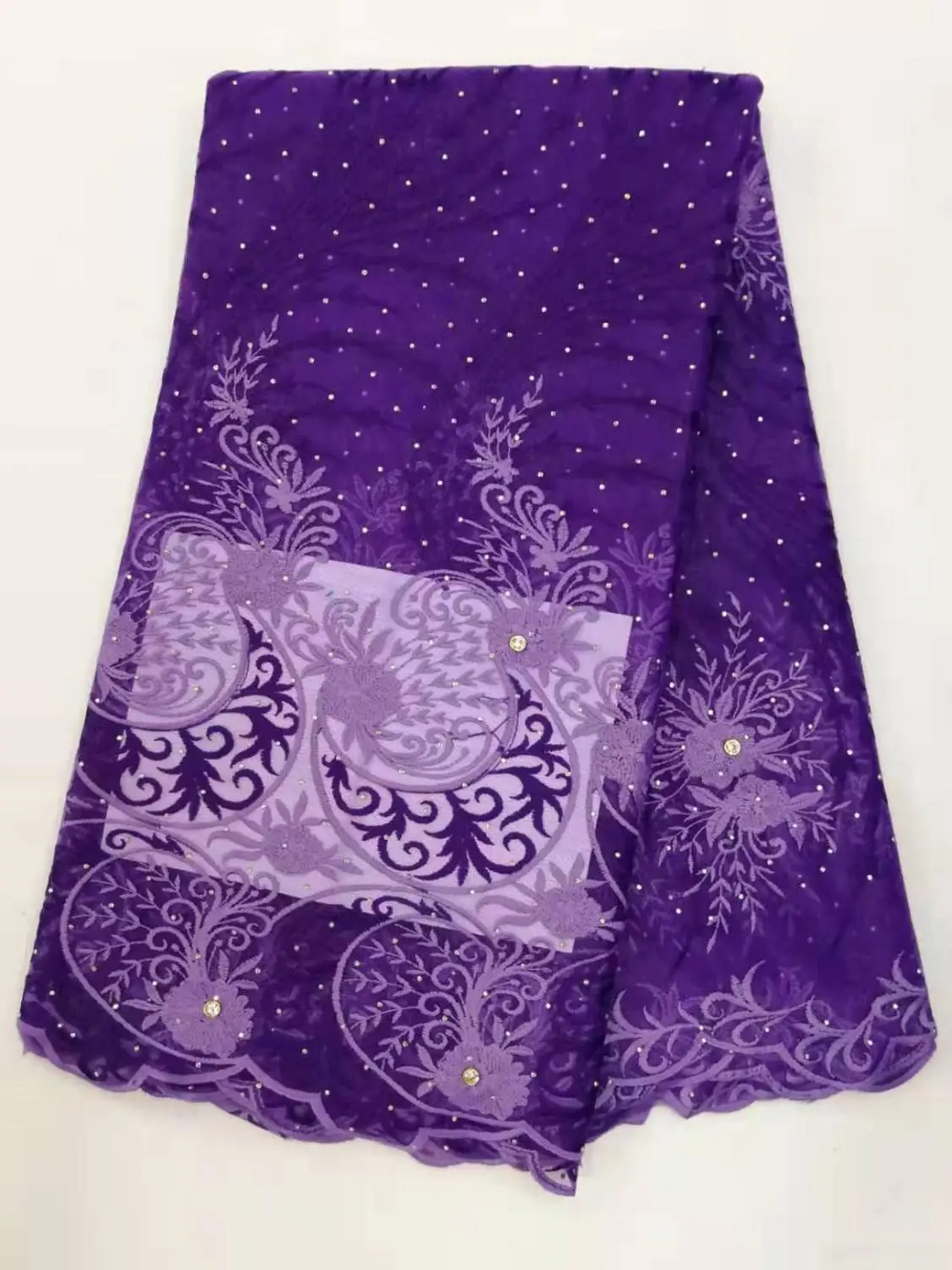 Африканская кружевная ткань с блестками нигерийская 2019 высокое качество