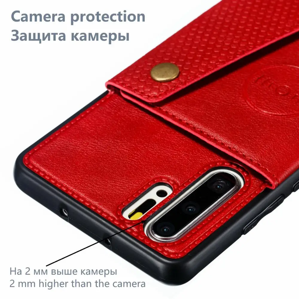 Чехол с магнитным кронштейном для HUAWEI P20 P30 Pro Lite 2019 HONOR20 кожаный чехол хранения