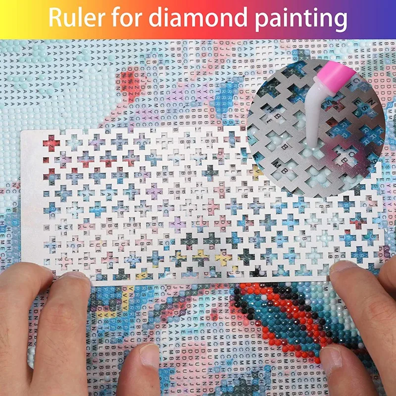 12Pcs Square And Round Diamond Painting Tool With 599 520 Blank Grids Ruler Fix Drill Pen | Дом и сад