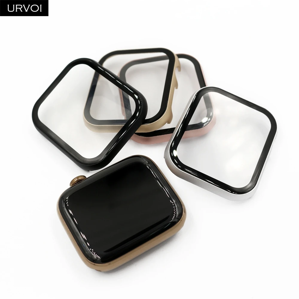 Чехол URVOI для Apple Watch series 6 5 43 металлический бампер с твердой рамкой алюминиевое