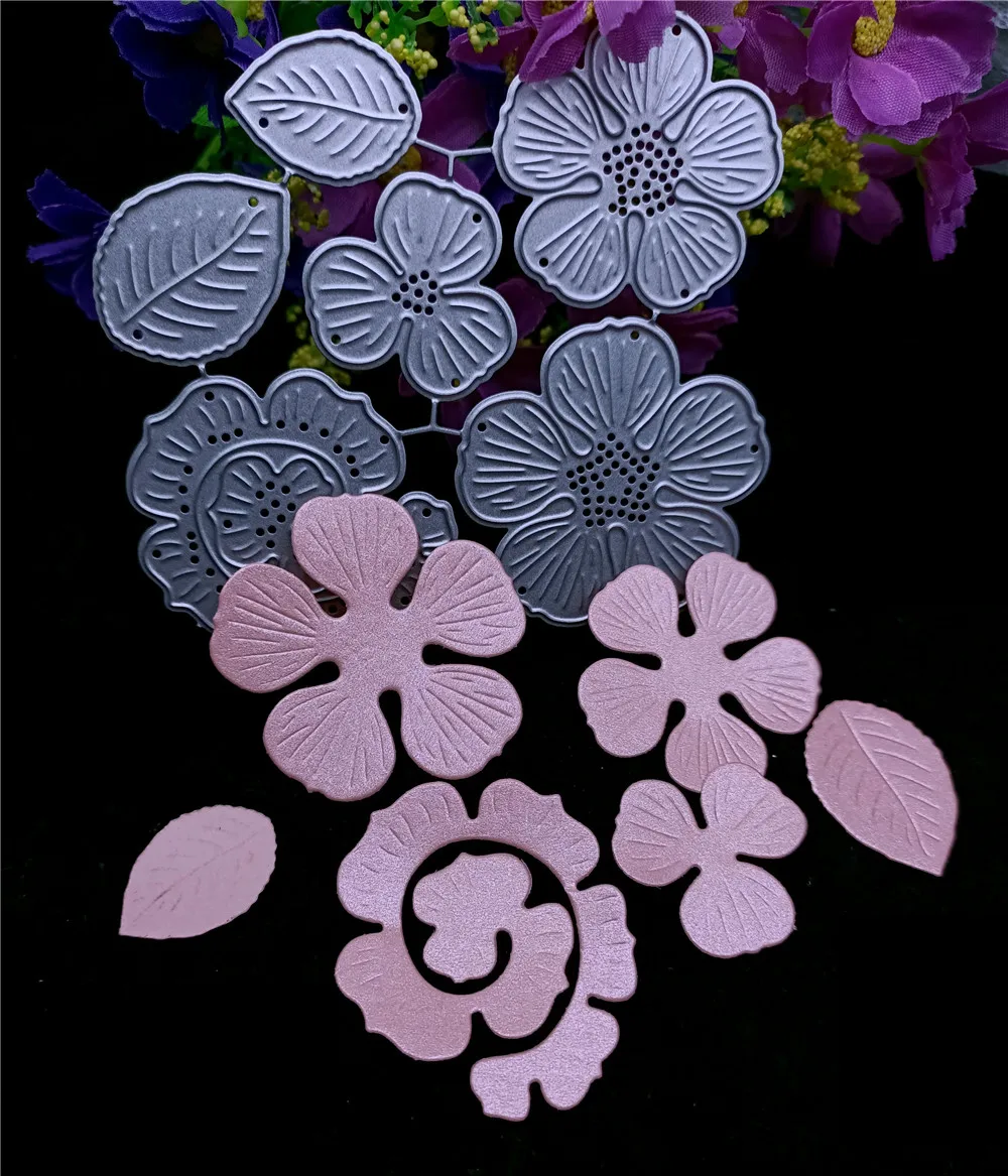

Flowers Metal Cutting Dies for DIY Scrapbooking Album Paper Cards Decorative Crafts Embossing Die Cuts knife mold stencils