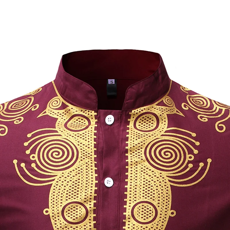 Muslim Men Shirt Islamic Clothes Print Stand Color Tops Kurta National Printed Long Sleeve Shirts Male Folk Hip Hop Streetwear
Muslim Men Shirt Islamic Clothes Print Stand Color Tops Kurta National Printed Long Sleeve Shirts Male Folk Hip Hop Streetwear