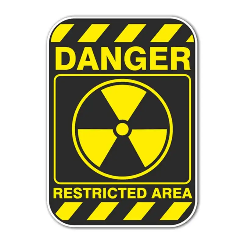 

B0612# Self-adhesive Decal Danger Restricted Area Car Sticker Waterproof Auto Decors on Bumper Rear Window Motorcycle
