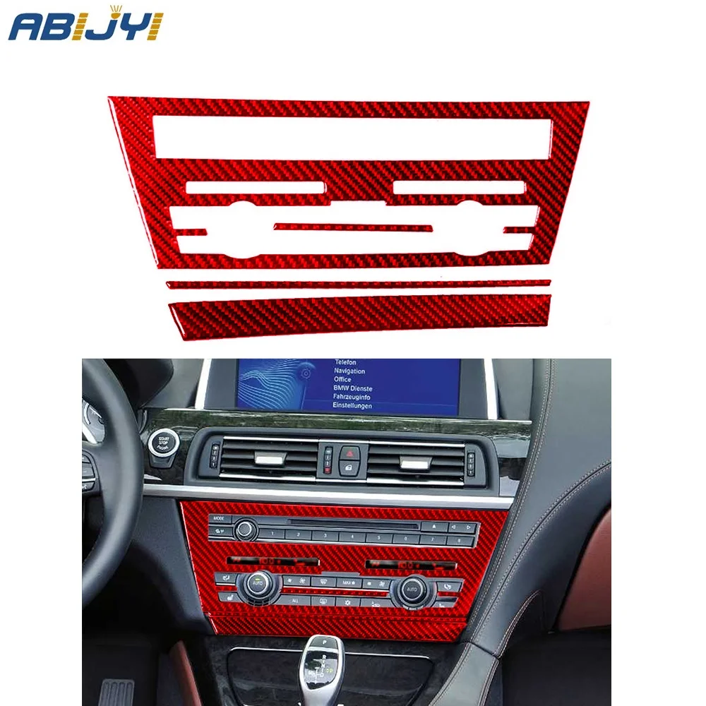 

Car Accessories Carbon Fiber Car Stickers Interior Cover Trim CD Panel 4PCS for BMW 6 Series(F12 F13) COUPE Covertible 2011-2018