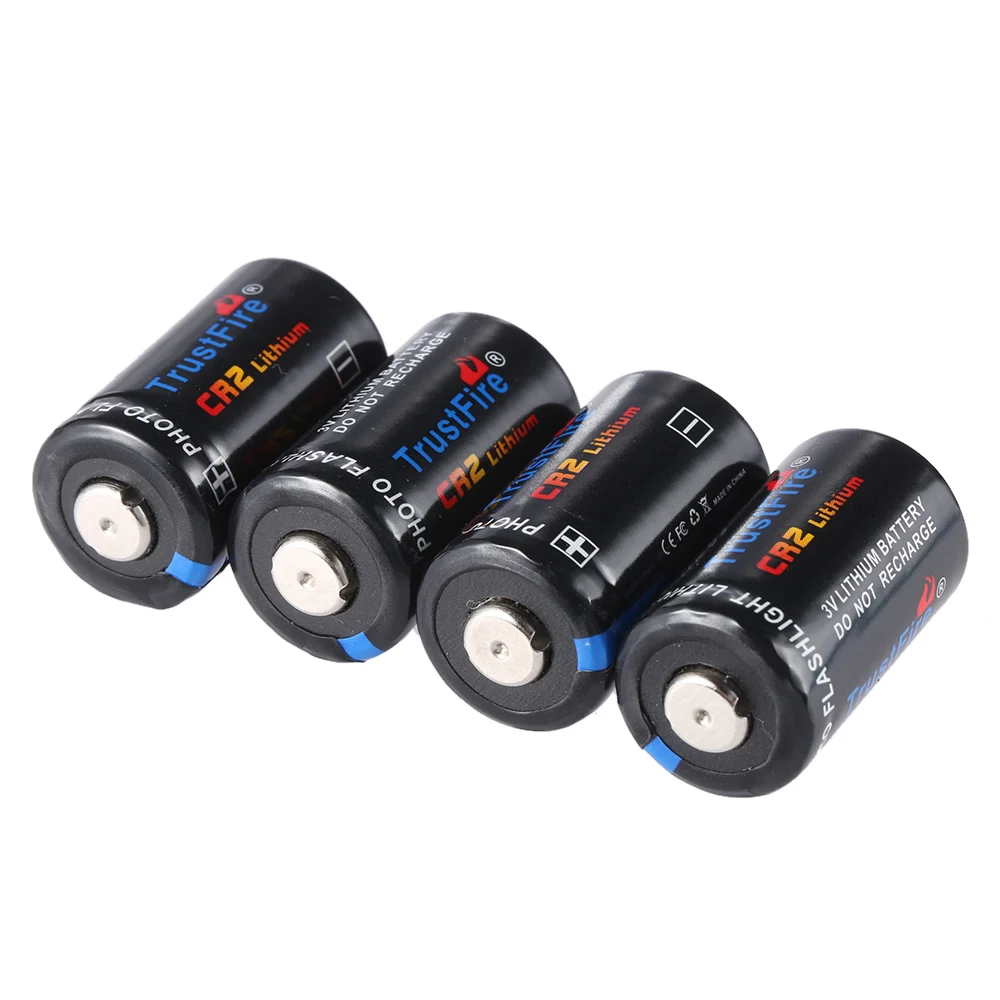 TrustFire CR2 Battery 3V 750mAh CR 2 Lithium Non-rechargeable Batteries with Safety Relief Valve for Flashlights Headlamp Camera |