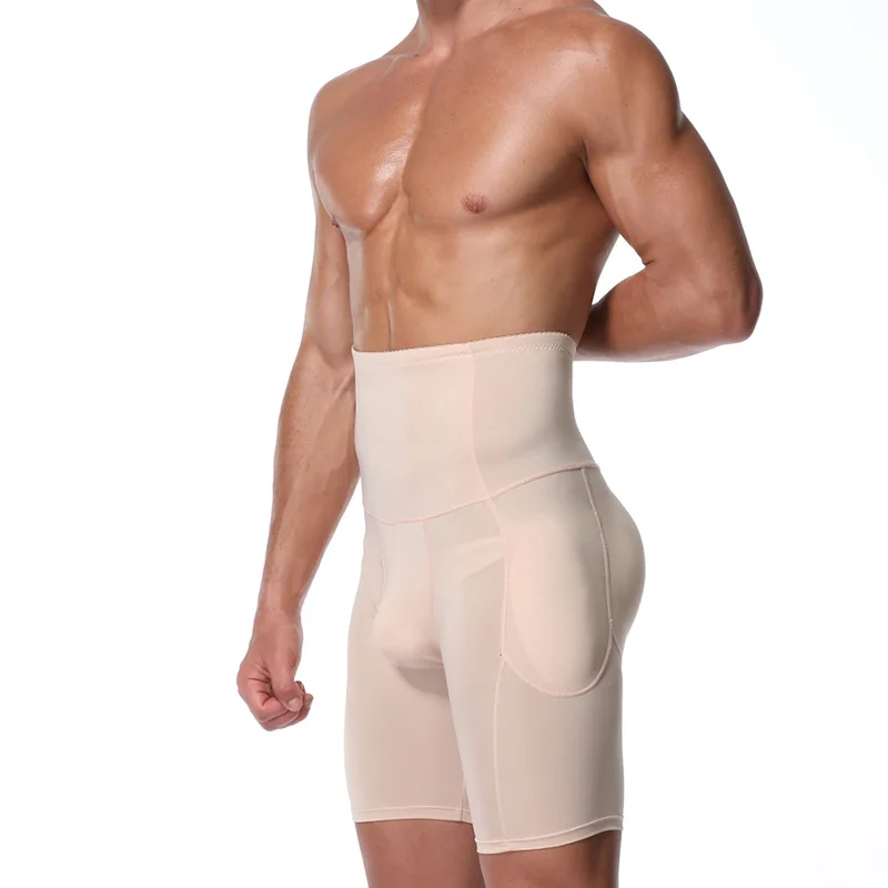 Трусы-боксеры с эффектом пуш-ап высокой талией для фитнеса утягивающие живот