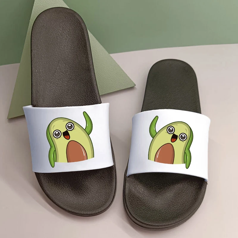 Женские шлепанцы с авокадо пляжные домашние тапочки лето 2022 | Обувь