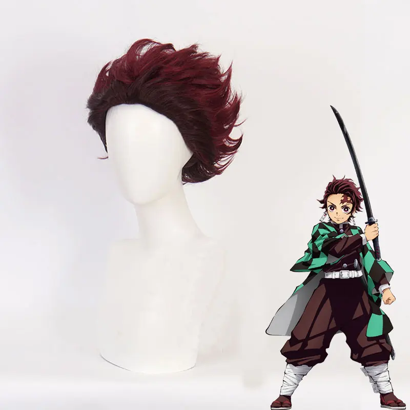 Coshome аниме Demon Slayer Kimetsu no Yaiba Agatsuma Zenitsu парик косплей короткие желтые градиентные оранжевые скручивающие волосы парики
