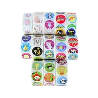 500pcsroll animal stickers for kid toys stickers self adhesive cartoon labels school teacher reward stickers in 13 designs