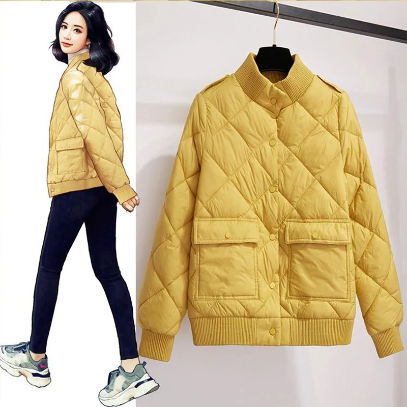 

Women Filling Cotton Jacket Autumn And Winter Casual Style Woman Parkas Female Coats