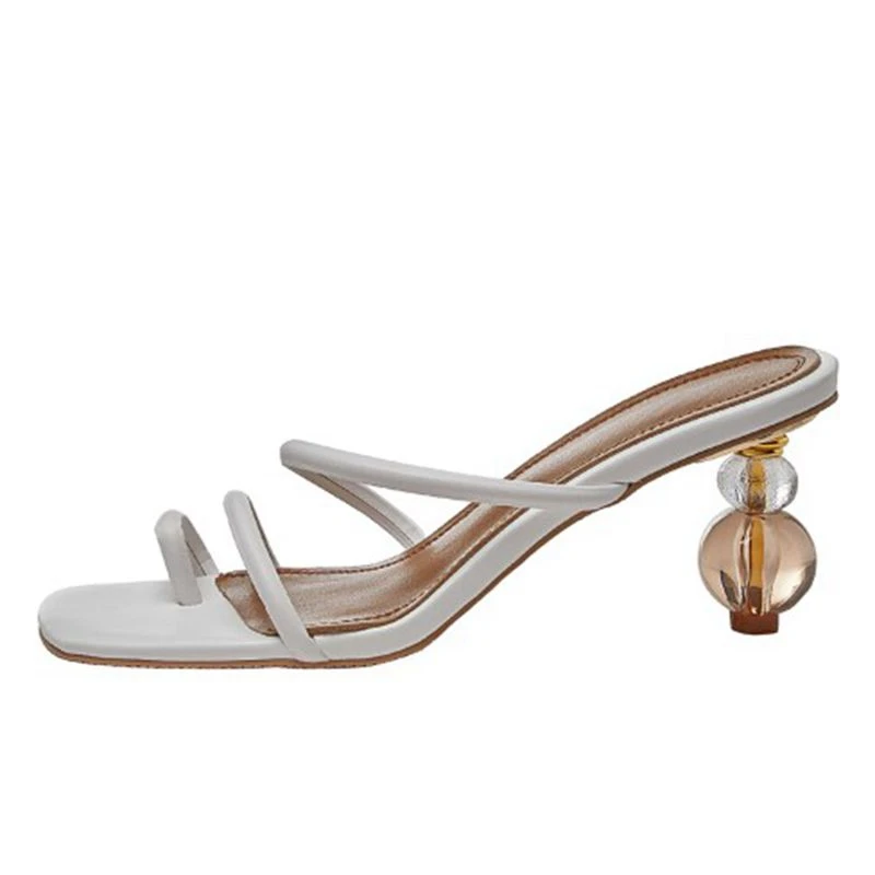 Günstig REAVE KATZE Sommer Reife Karree Frauen Gladiator Mode Design Seltsame Heels Prise Slipper Party Kleid Schuhe Größe 43 B2598