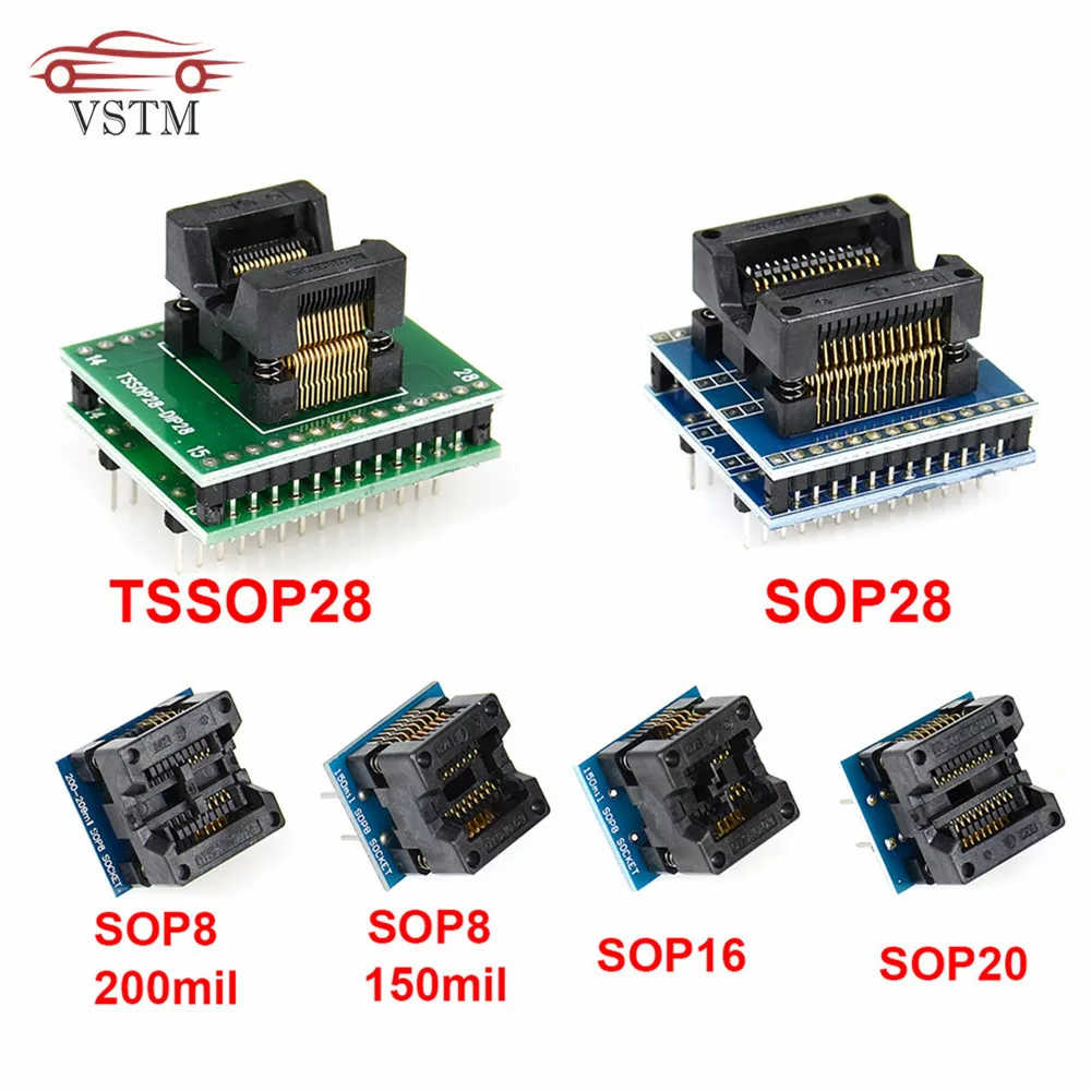 6 шт TSSOP28 SSOP28 SOP28 DIP28 адаптер SOP20 SOP16 SOP8 150mil 200mil для DIP8 совместимj tssop20 ssop20 tssop8