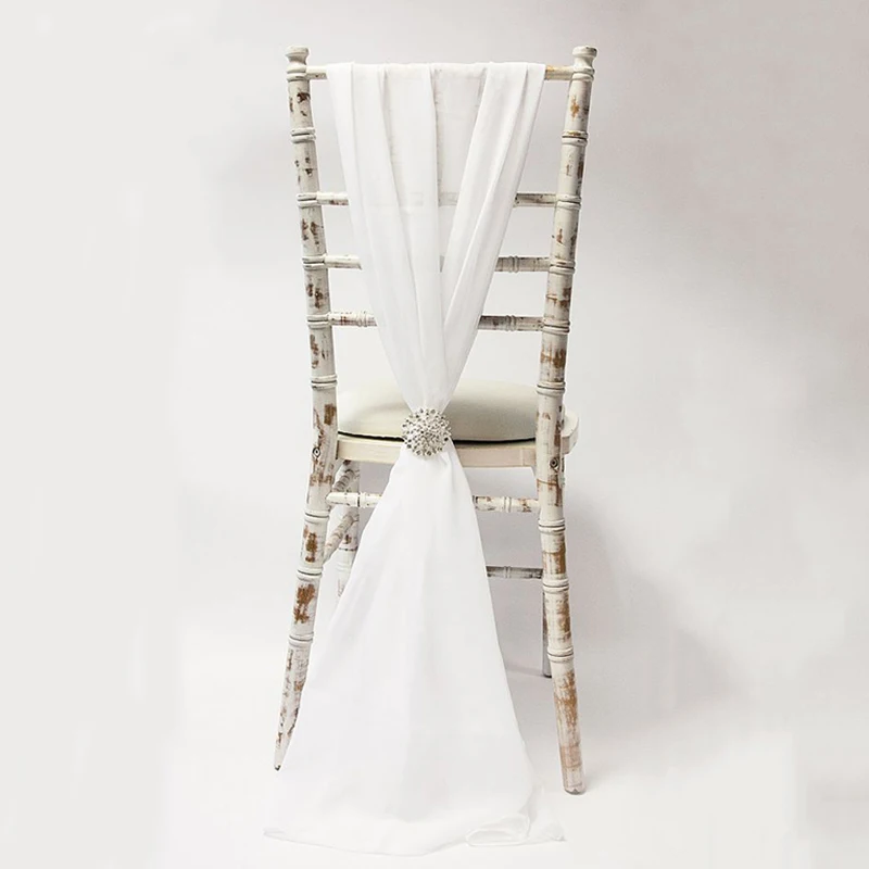 100 шт. шифоновые украшения для стула Chiavari|Чехлы на стулья| |