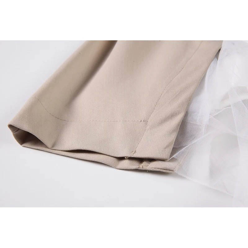 

Skirts Women 2020 Midi Hem Irregular Mesh Chiffon Spliced A-line High Waist Zipper Slim Clothing Casual Korean Long Skirt Lady