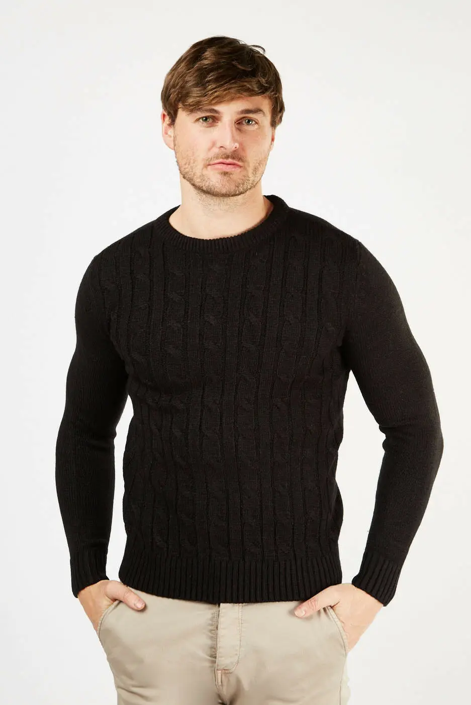 

Mens D&H Cable Knitwear Sweater Jumper Pullover Sweatshirt Long Sleeve Tops