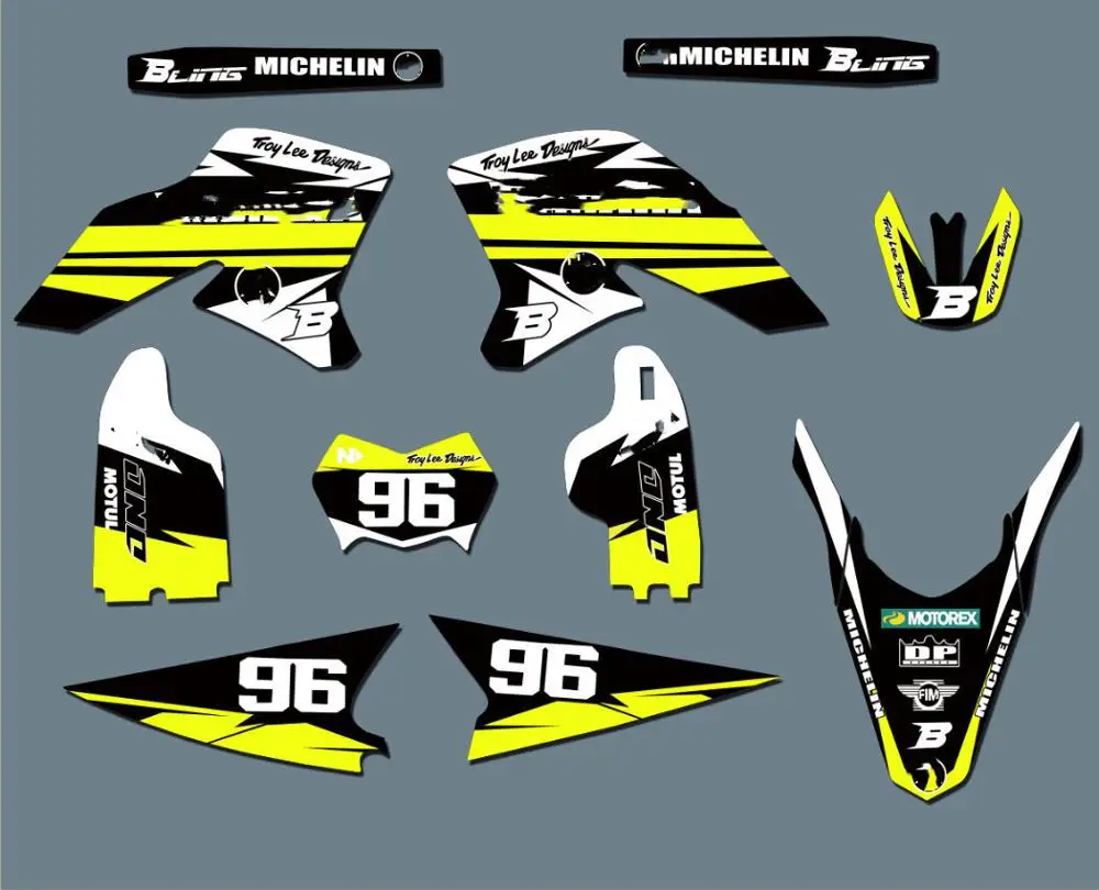 Полный набор наклеек графических переводков команды для YAMAHA WR250R 2020 2019 2018 2017 2016 2010