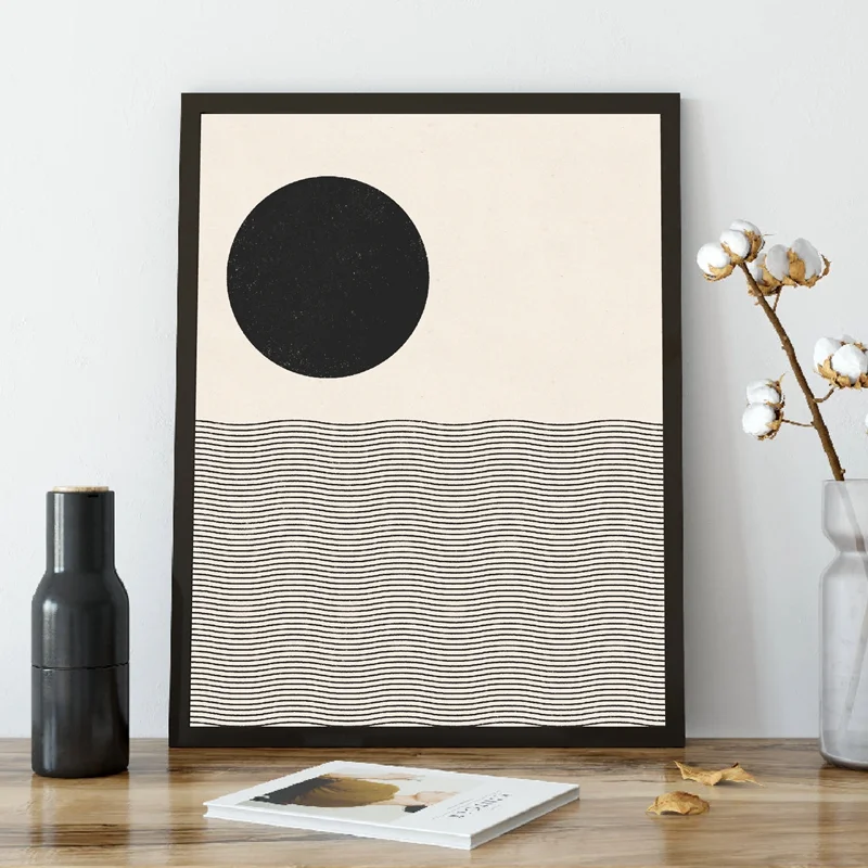 Настенная Картина на холсте морские волны современный геометрический постер