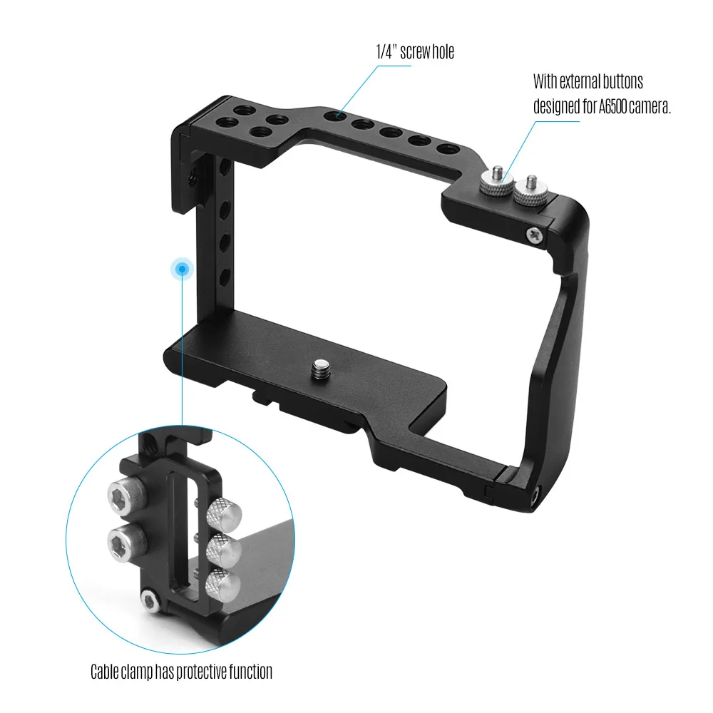 Камера Andoer Cage & Top Handle 15 мм Rod Комплект базовой плиты Film Making Video Stabilizer для камеры Sony