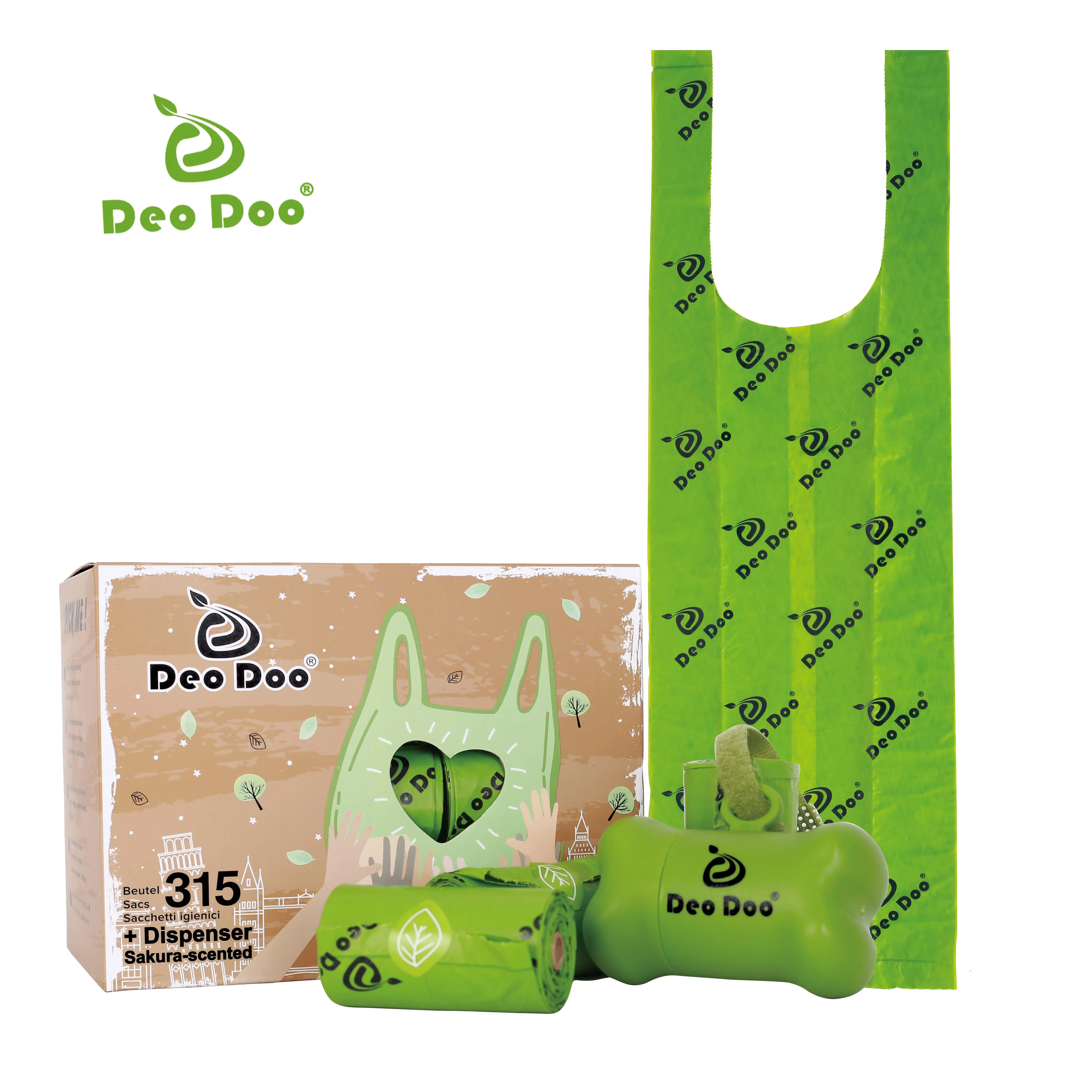 Dog Poop Bag with Handle Biodegradable Sakura Scented Thick Pet Waste Refills in Rolls Dispenser | Дом и сад