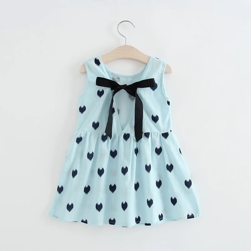 Summer Girls Dress Kids Princess Dresses Pink Cheongsam Sleeveless Cute Cherry Sundress 2 3 4 5 6 7 8 Years Children's Clothing | Детская