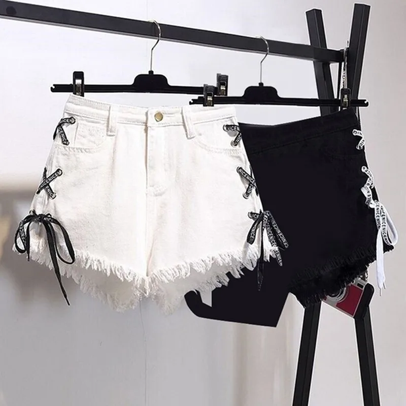

Solid Color Ladies Shorts Summer New Fashion Street Style Denim Shorts Casual Plus Size Was Thin Wide Leg Ladies Shorts