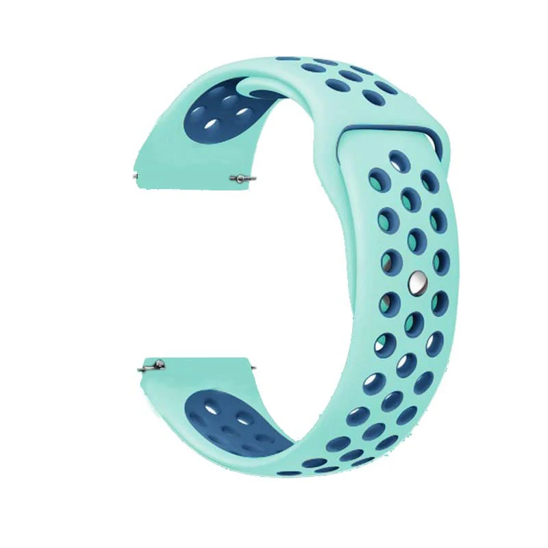 17-Mint Green blue 22 мм 20 мм ремешок для часов samsung galaxy watch active 46 мм ремешок gear S3 frontier 42 мм huawei watch gt ремешок силиконовый ремешок для часов - Цвет ремешка: 17-Mint Green blue
