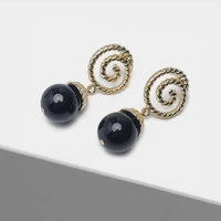 amorita boutique spiral design fashion drop earrings
