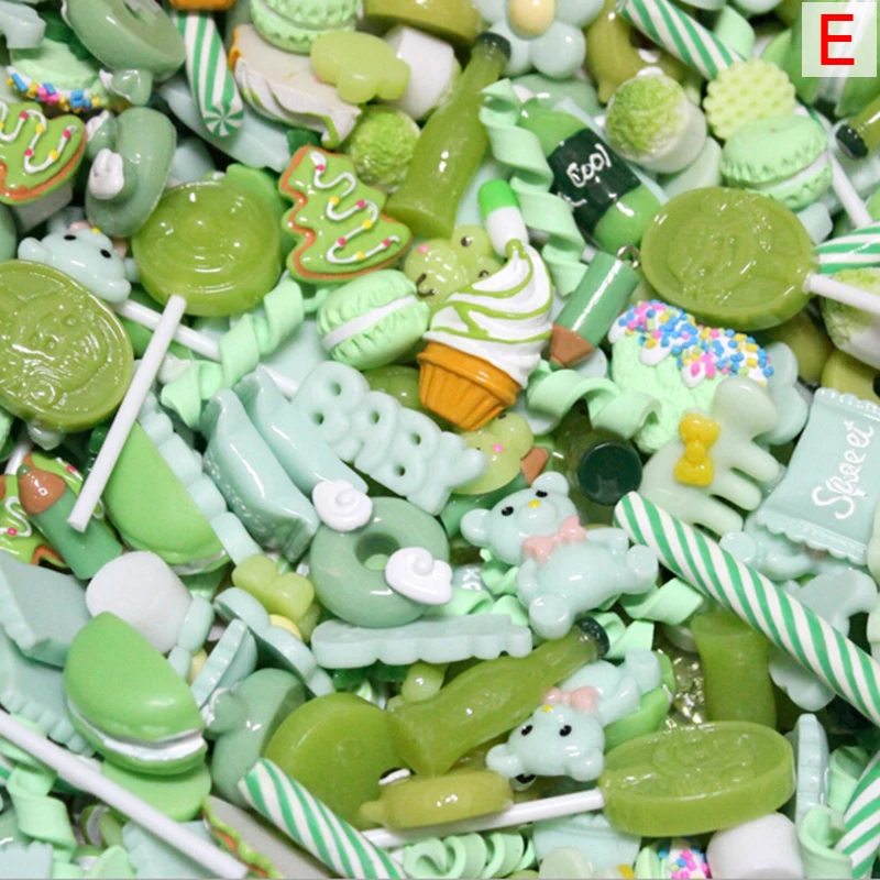 1PCS Микс кавайная еда, милые единороги, резиновые кабошоны из смолы для чехол для телефона Deco, скрапбукинг, DIY Lucky Bag - Цвет: 1PCS